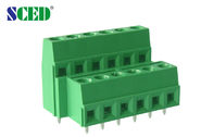 Διπλά επίπεδα PCB Terminal Block Πράσινο 5,08mm 10A Πλαστικό επινικελωμένο